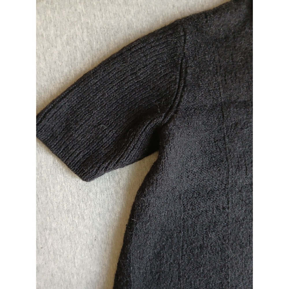Eileen Fisher Sweater XL Poncho Turtleneck Alpaca Short Sleeve Drapey Lagenlook - Picture 3 of 13